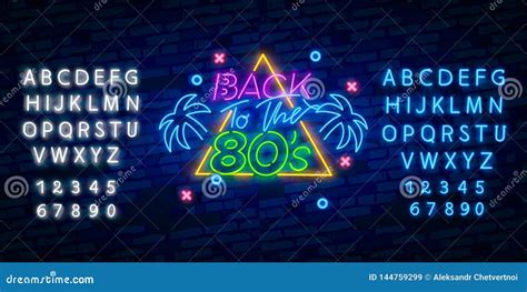 Back To The 80s Neon Sign Vector 80 S Retro Style Design Template Neon
