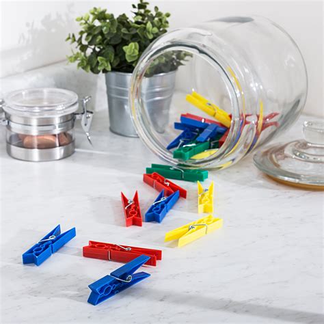 24 pack multi color plastic clothespins