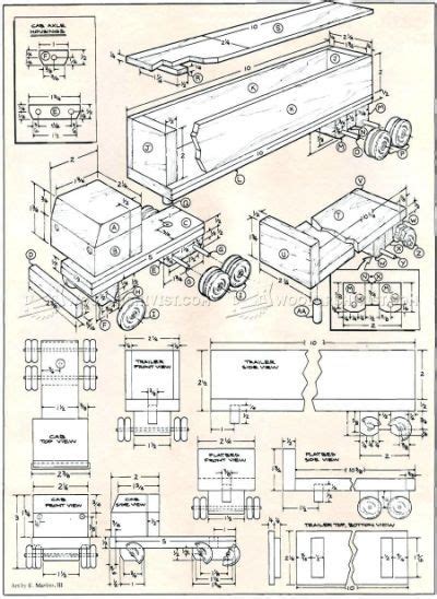 Aschi has designed both toys and detailed scale models for children and truck enthusiasts alike! Free Wooden Toy Plans Printable | Wooden toy trucks ...