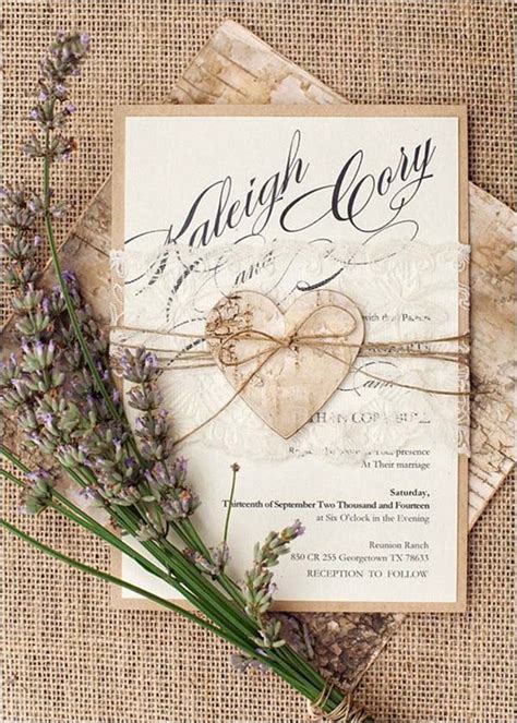 Popular Rustic Wedding Invitation Idea Samples