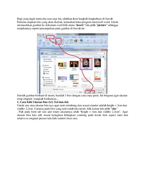 Cara Membuat Ukuran Foto 4r Di Microsoft Word 2010 Berbagai Ukuran Images