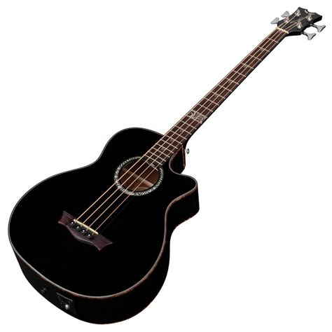 Dean Exotica Supreme Electro Acoustic Bass Guitar Classic Black At