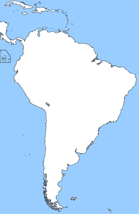 Map Of South America Blank Printable