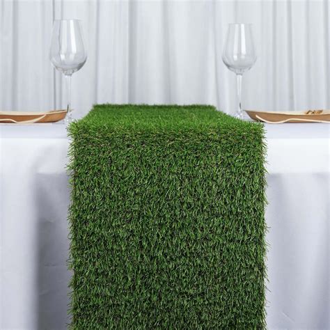 12x108 Artificial Grass Table Runner Tableclothsfactory