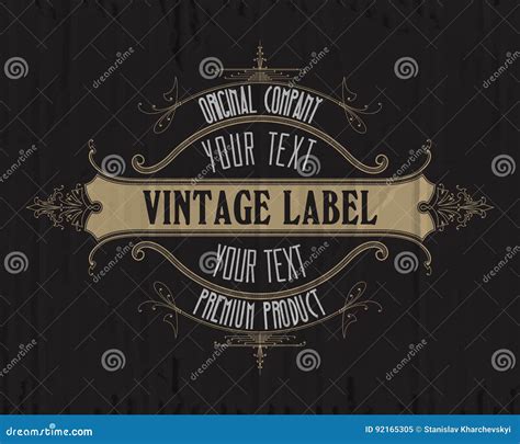 Vintage Typographic Label Premium Stock Vector Illustration Of Cover