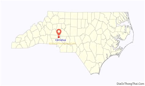 Map Of Cornelius Town North Carolina