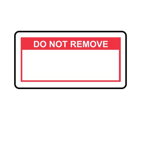 Buy Do Not Remove Labels In Red