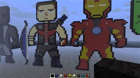 Minecraft Pixel Art Marvels Avengers Youtube
