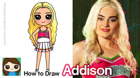 How To Draw A Cheerleader Addison Disney Zombies Youtube Zombie
