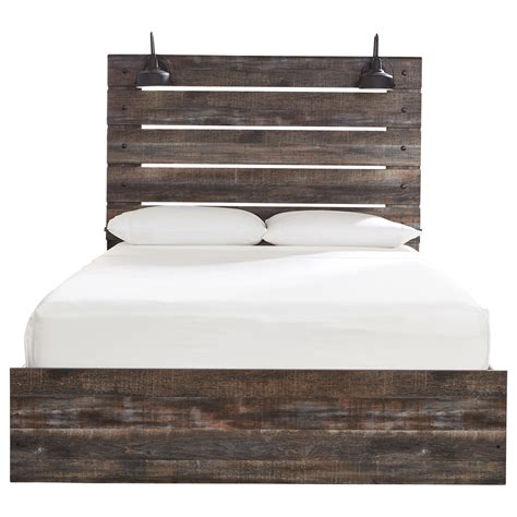 Signature Design By Ashley Drystan Rustic Queen Panel Bed With
