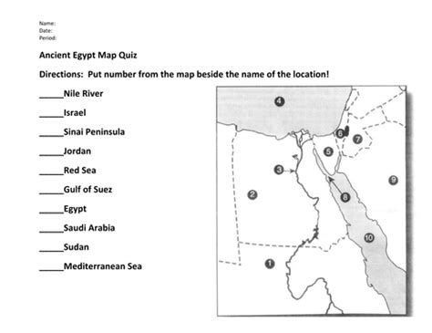 Ancient Egypt Map Activity Worksheet Map Vector