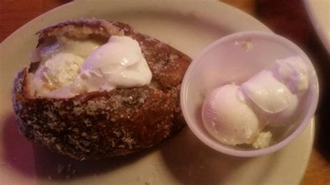The rolls are fresh out of the oven and they hit the table when you. TEXAS ROADHOUSE - BAKED POTATO (With images) | Food, Menu, Texas roadhouse