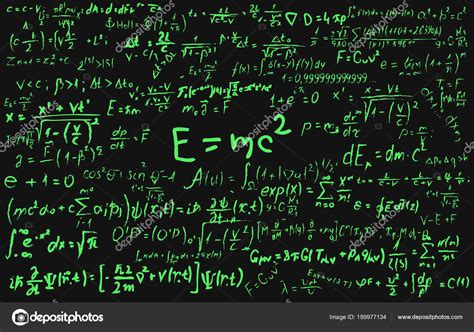 Imágenes La Fisica Matematica Pizarra Con Fórmulas Científicas Y