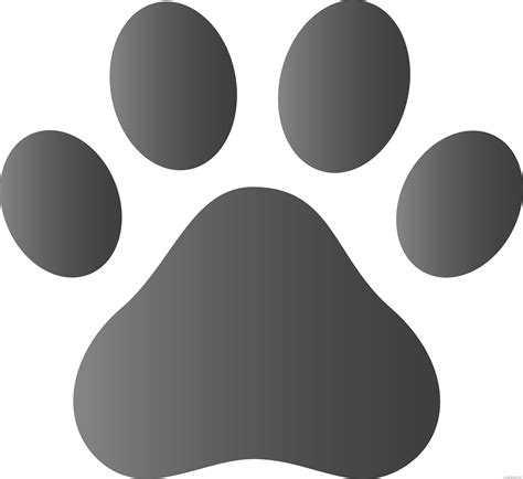 Dog Paw Clipart Black And White Svg Download Dog Paw Paw Print Png