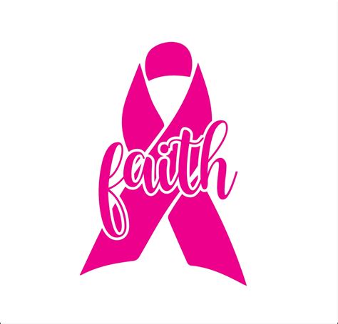 Faith Awareness Cancer Ribbon File Svg Ai Dxf Eps Png Etsy