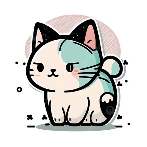 Cute Cat Sticker Cartoon Kitty Kitten Cute Cat Sticker Cartoon Cat