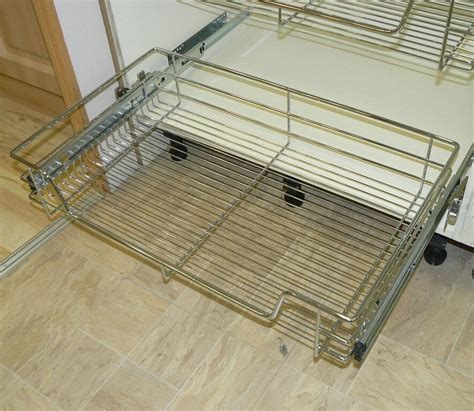 Pullout baskets pullout baskets help to make your kitchen more efficient by providing a convenient place for canned goods, fruit, vegetables, cleaners, linens or other kitchen items you need to have at your fingertips. Pull out Wire Basket Chrome Kitchen - Bedroom Drawer ALL ...