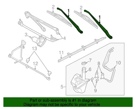 Genuine Oem Wiper Arm Part 5l8z 17526 Aa Fits 2001 2007 Ford Up To 35
