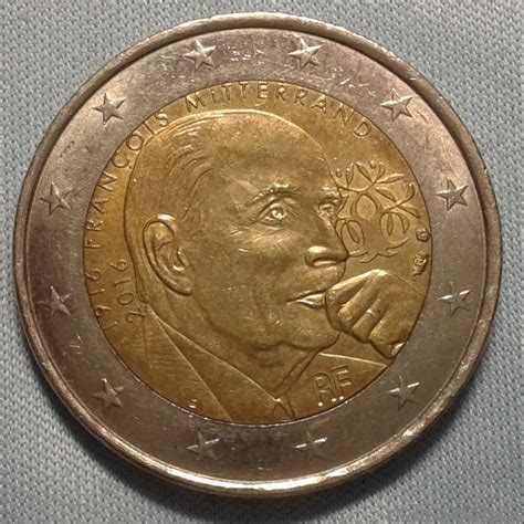 France 2016 2 Euros François Mitterrand Monete Euro