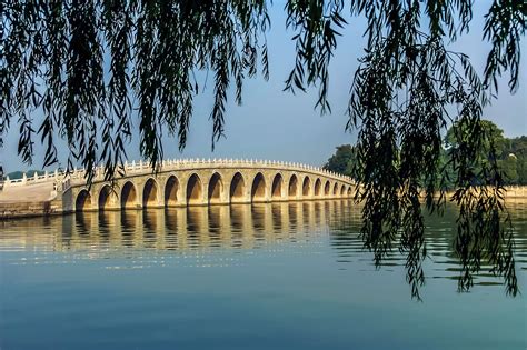 Famous 17 Arch Bridge At The Summer Palace In Beijing China Arch