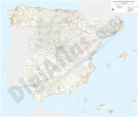 Mapa De Carreteras Y Poblaciones De España