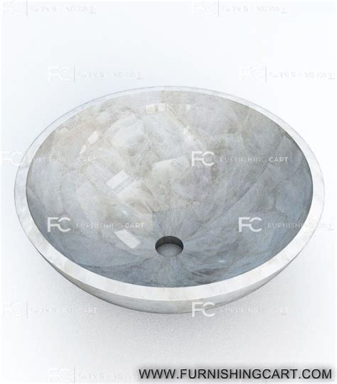White Quartz Round Wash Basin Vessel Sink Lwb 143 Furnishingcart