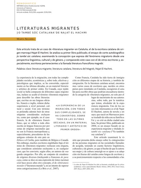 Literaturas Migrantes