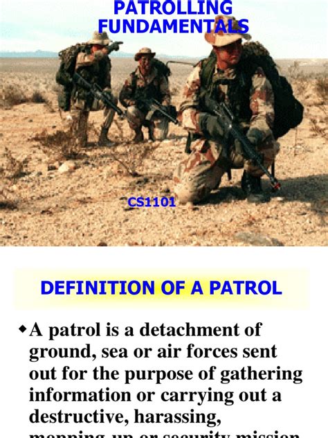Patrolling Lesson Plan Pdf Reconnaissance Warfare