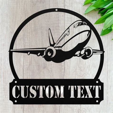 Custom Airplane Metal Wall Art Personalized Air Plane Wall Decor Made In Usa Youniquemetal