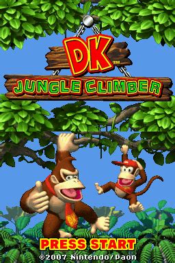 Players of all levels can participate with the dual screens of this nintendo ds game. DK: Jungle Climber (USA) DS ROM - CDRomance