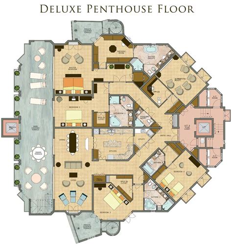 Image Result For Penthouse Floor Plan With Pool Home Floorplans