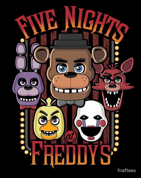 Five Nights At Freddys Pizzeria Multi Character Posters By Fnaftees