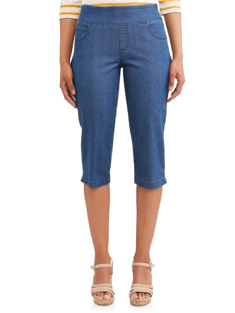 Time And Tru Womens Essential Pull On Capri Pant