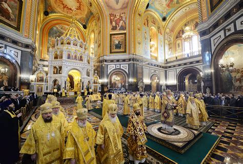 Primate Of Russian Orthodox Church Celebrates Liturgy At The Cathedral