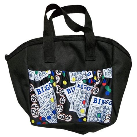 New Bingo 1 Dauber 6 Pocket Tote Bag Black Free Shipping Ebay