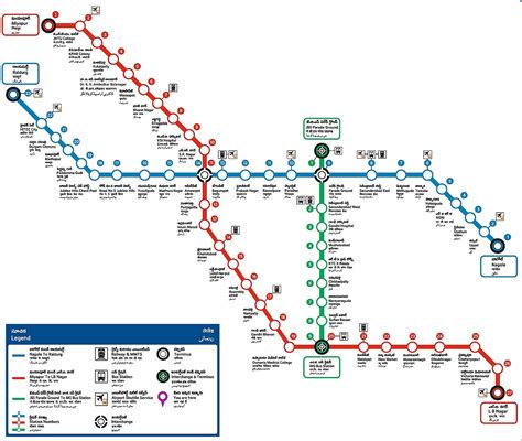 Hyderabad Metro Ameerpet To Lb Nagar Metro Route Map