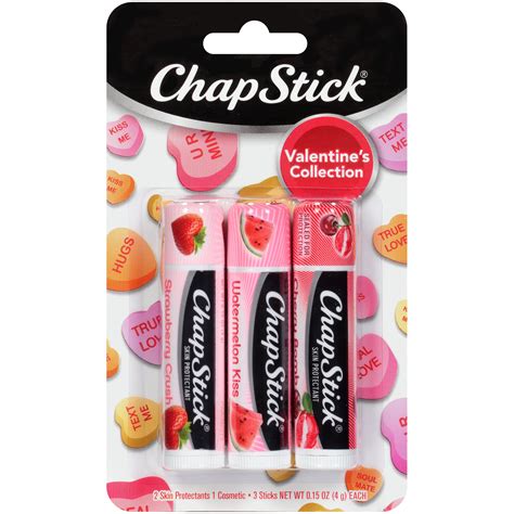 chapstick valentine s day collection lip balm 3 count