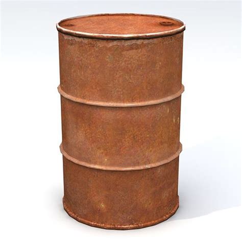 Rusty Old Gallon Drum D Model Cgtrader
