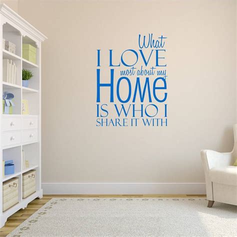 Love My Home Quote Wall Sticker By Mirrorin