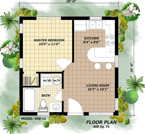 400 Square Feet 2 Bedroom House Plan Tabitomo