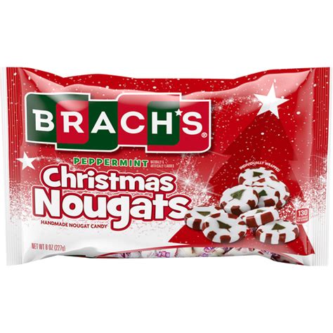 Brach s candy corn nougats candy 12 ounce bag. Brach's Peppermint Christmas Nougats Holiday Candy 8 Oz. Bag | Shop | Di Bruno Bros