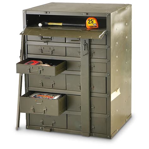 Very Goods Used Us Military Metal Storage Cabinet 163691 Storage