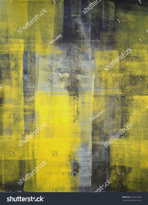 Black And Yellow Abstract Art Painting Stock Photo 125212583 Shutterstock