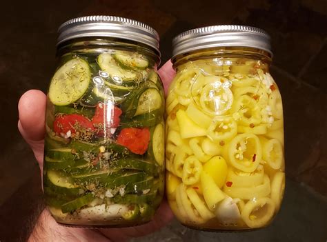 First Pickling Session Of The Season Carolina Reaper Pickles And Pickled Hungarian Hot Wax