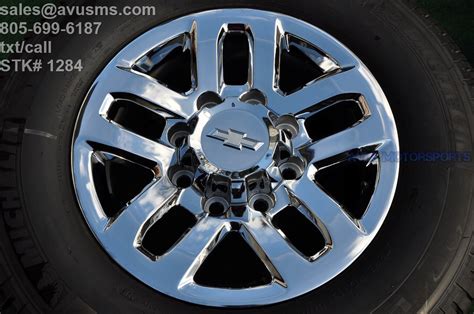2017 Chevrolet Silverado 2500 3500 Hd 18 Oem Chrome Wheels Tires Gmc