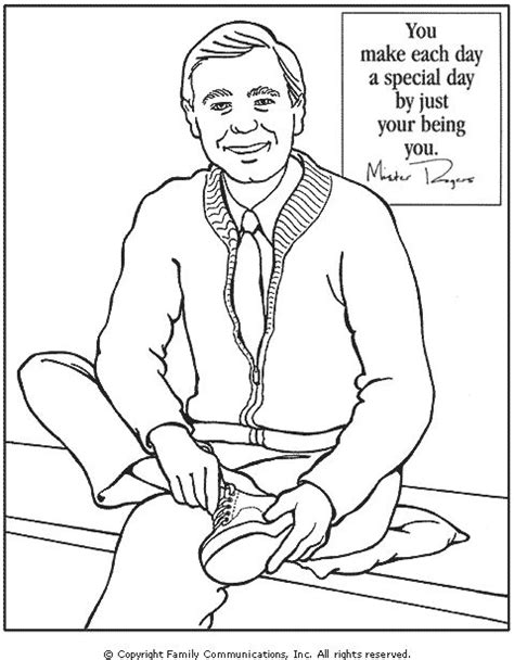 Mister Rogers Coloring Pages Coloring Pages