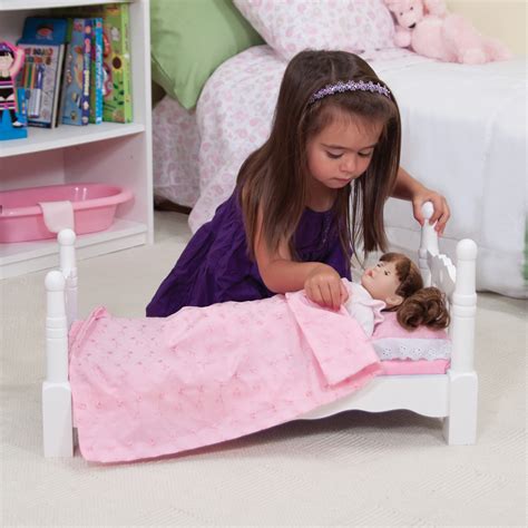 Melissa And Doug Wooden Doll Bed Baby Doll Furniture At Hayneedle