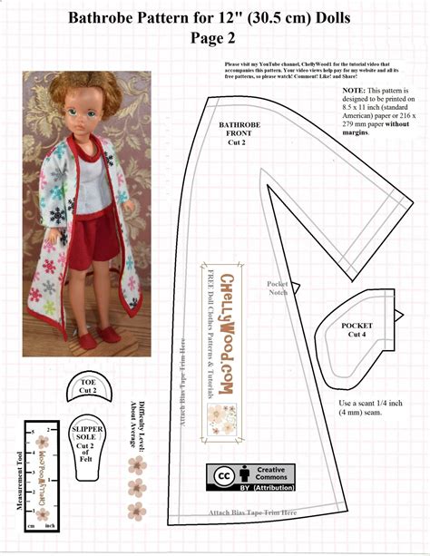 Sew A Bathrobe For 12 Inch Fashion Dolls Like Vintage Tammy Or Sindy