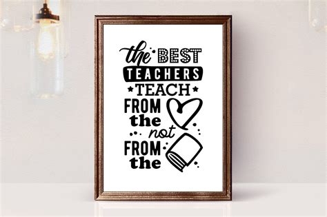 The Best Teachers Teach From The Heart Educational Print Etsy