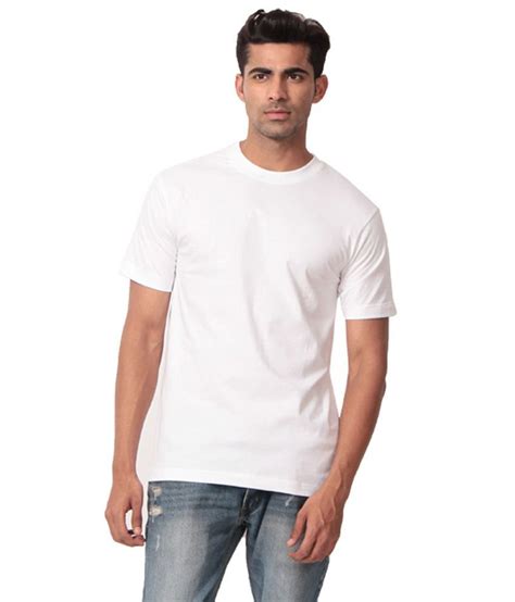 White Color Round Neck Cotton Tshirt For Men Buy White Color Round